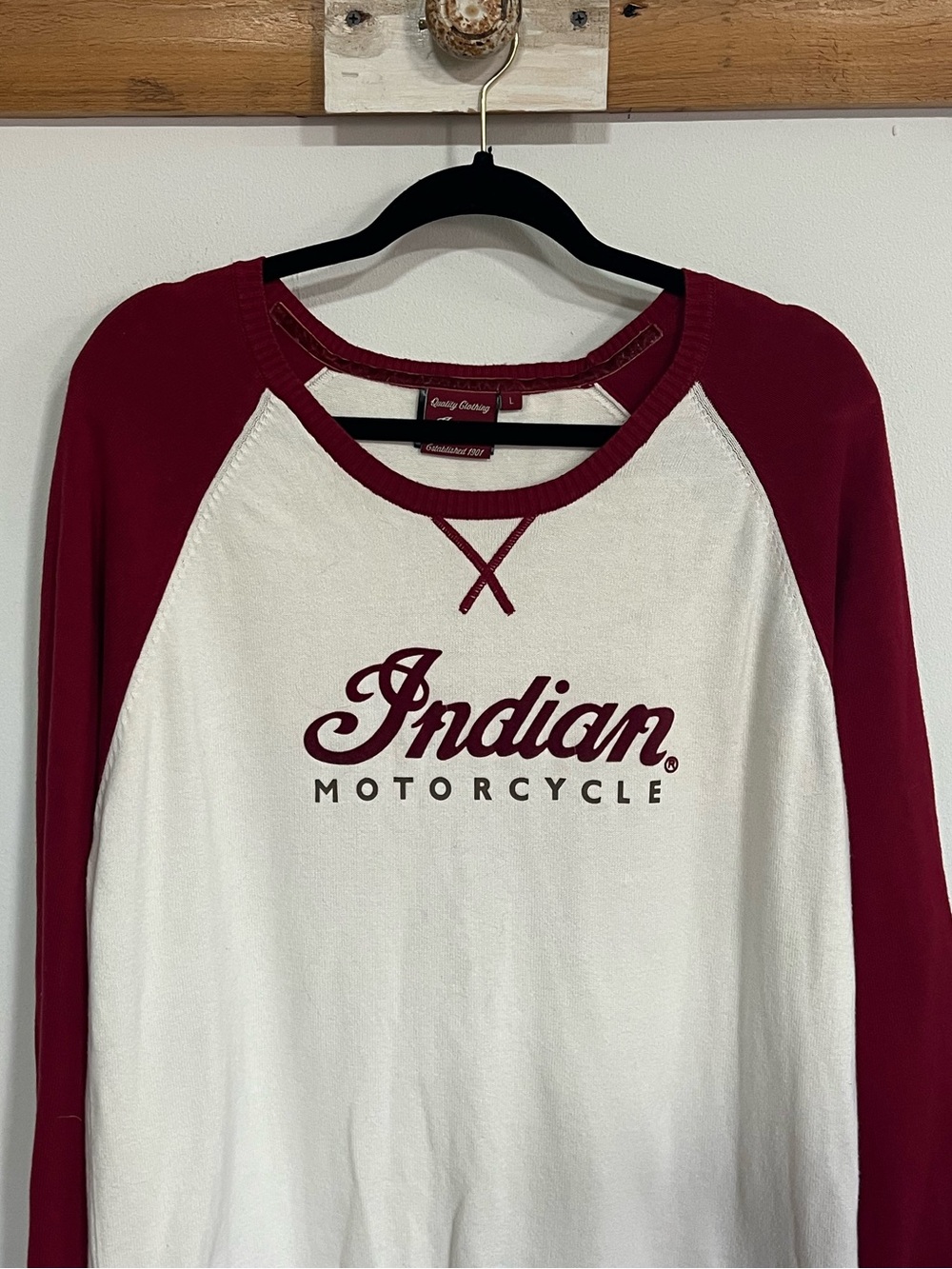 Indian Motorcycle Colorblock Raglan Sweater - Picture 2 of 10